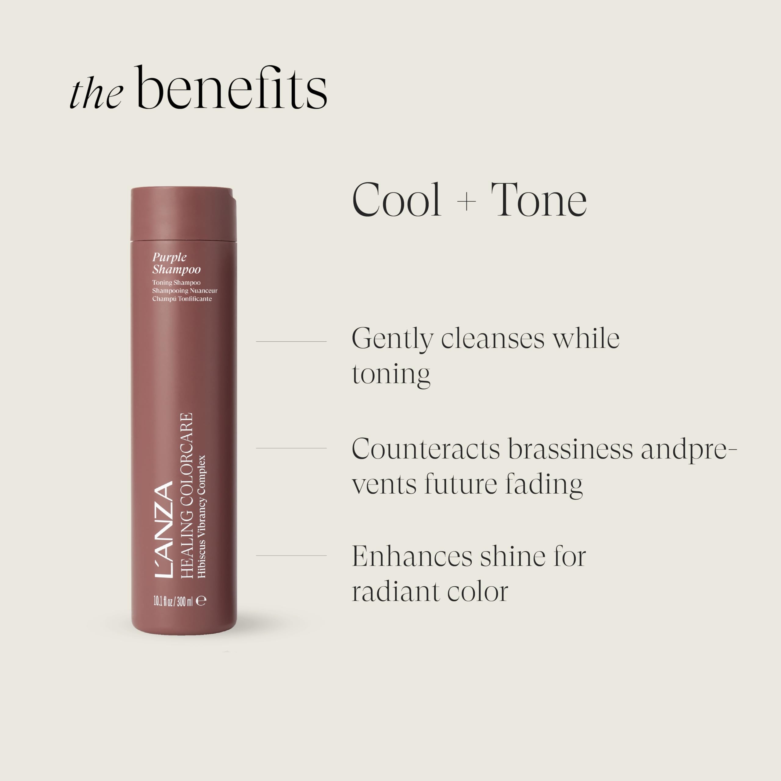 L'ANZA Healing Colorcare Purple Shampoo For Blondes & Highlights Purple Toning Shampoo, Neutralizes Brass, Brightens Blonde, Adds Shine, Repairs, Moisturizing, Color Safe, Sulfate Free - Image 3