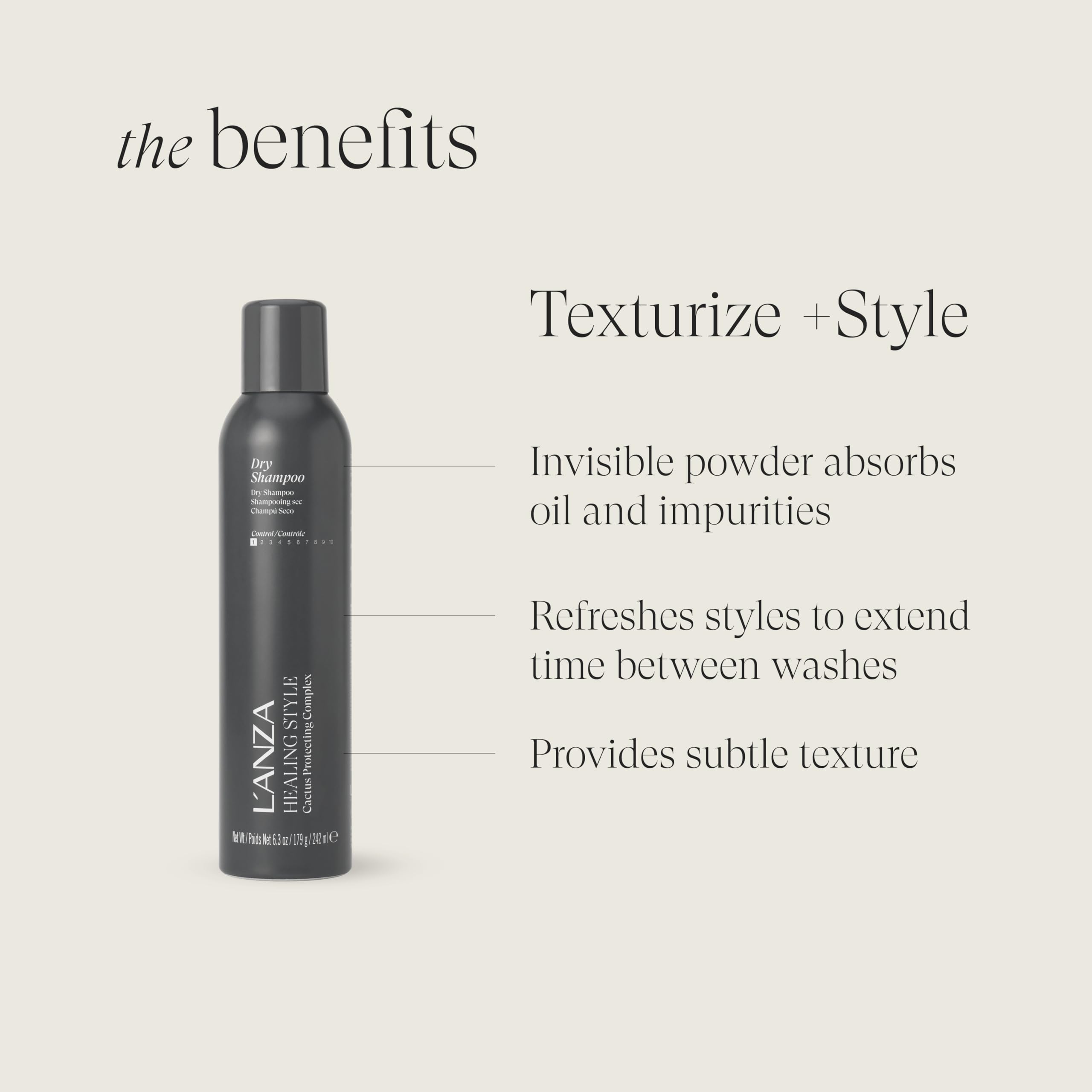 L'ANZA Healing Style Dry Shampoo for Oily Hair, Volume and Fullness Cleansing Hair Volumizer, with Long-lasting Absorption - Refresh & Volumize with No Residue (6.3 Fl Oz) - Image 3