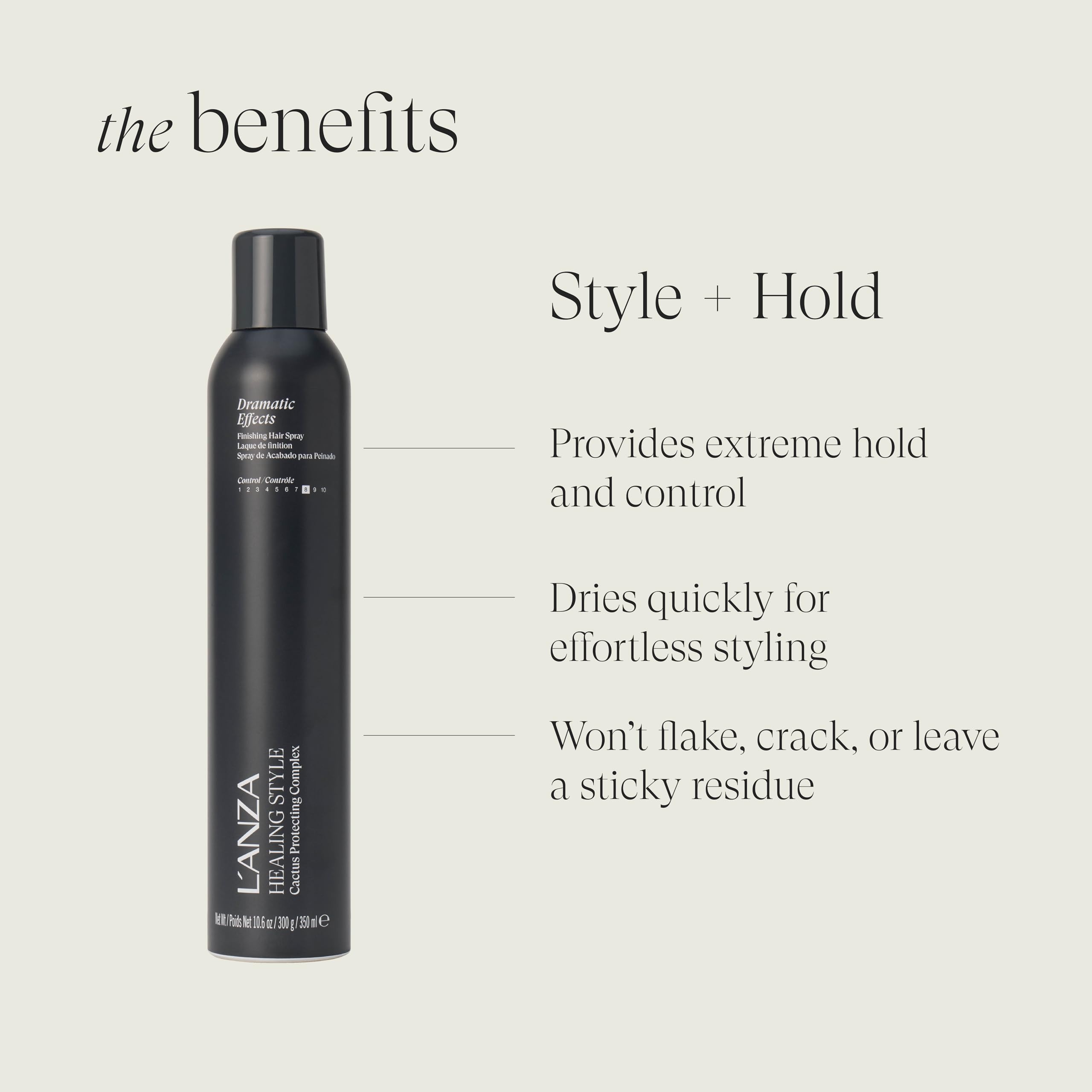L'ANZA Healing Style Hair Sprays Frizz Control, Humidity Shield, Sleek Finish, Adds Shine, Color Safe Anti-Humidity Strengthening Care, Sulfate Free - Image 3