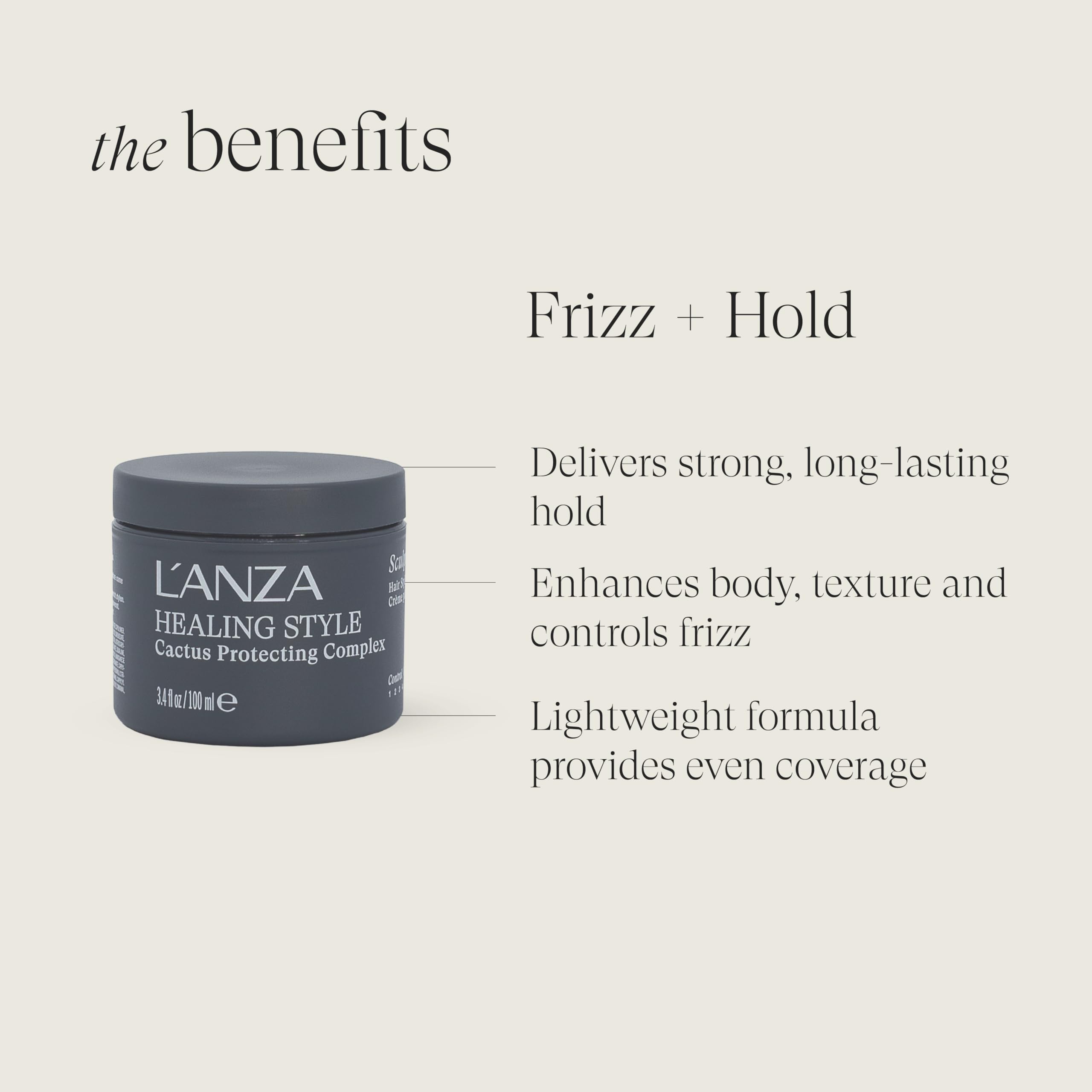 L'ANZA Healing Style Sculpting Paste with Strong Hold Effect, Sculpts & Defines Hair While Styling, With Advanced Control Technology and Natural Ingredients, Suitable for All Hair Types (3.4 Fl Oz) - Image 3