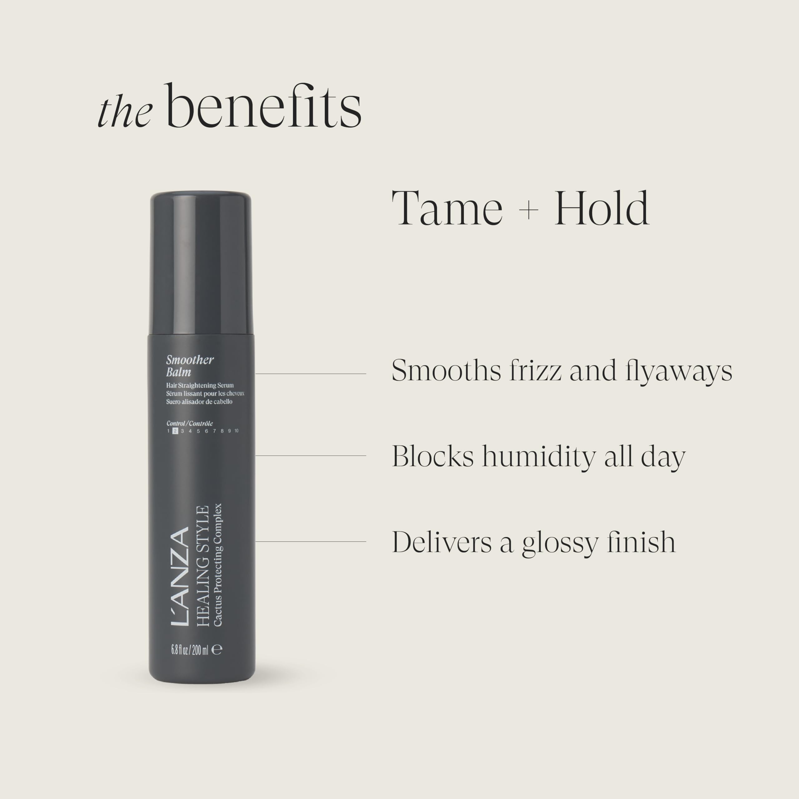 L'ANZA Healing Style Texture Cream or Smoothing Balm, Frizz Taming, Natural Finish, Color Safe, Anti-Humidity, Strengthening Care - Image 3