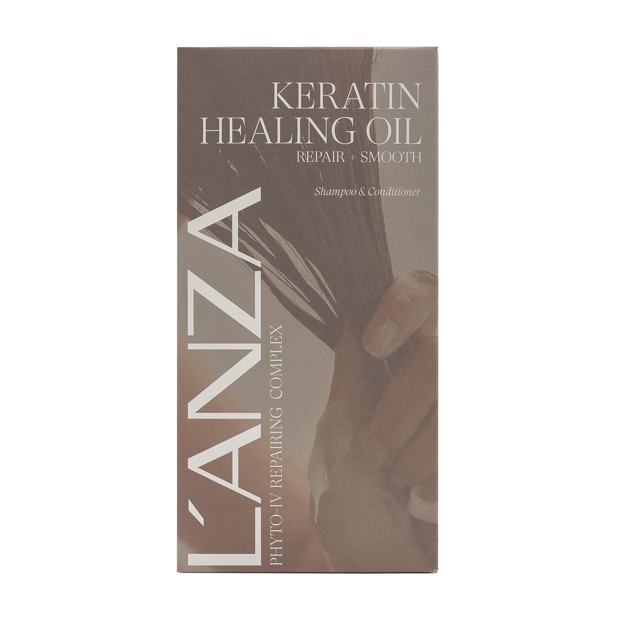 L'ANZA Keratin Healing Oil Shampoo & Conditioner Set, for Dry Damaged Hair, Moisturizing, Detangles, Reduces Breakage, Adds Shine, Anti-Frizz, Color Safe Anti-Humidity Strengthening Care, Haircare Kit - Image 9