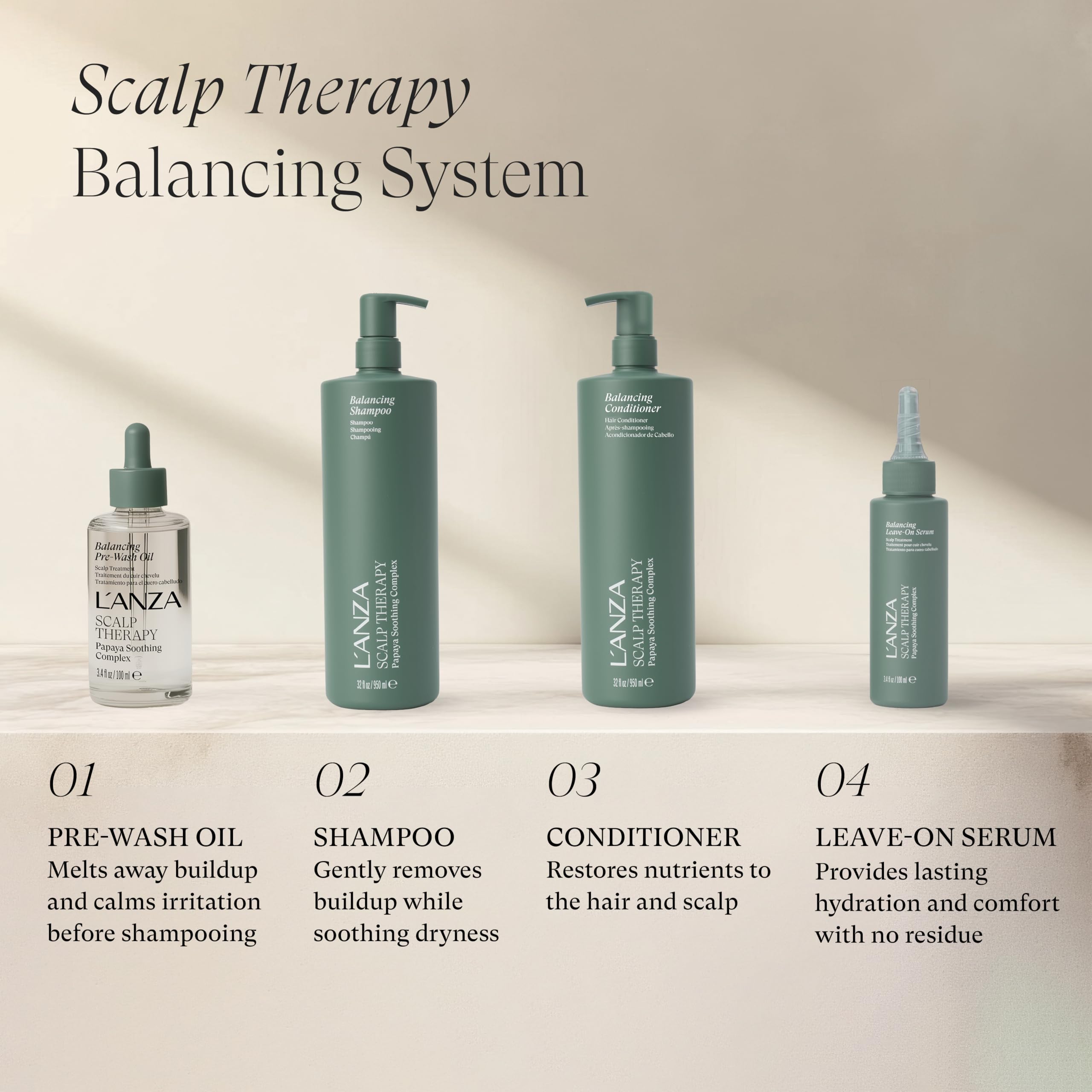 L'ANZA Scalp Therapy Balancing Conditioner For Oily Hair & Sensitive Scalps, Soothes Dryness, Moisturizing, Removes Buildup, Anti-Flake Treatment for Hair Growth, Color Safe Sulfate Free (32 Fl Oz) - Image 4