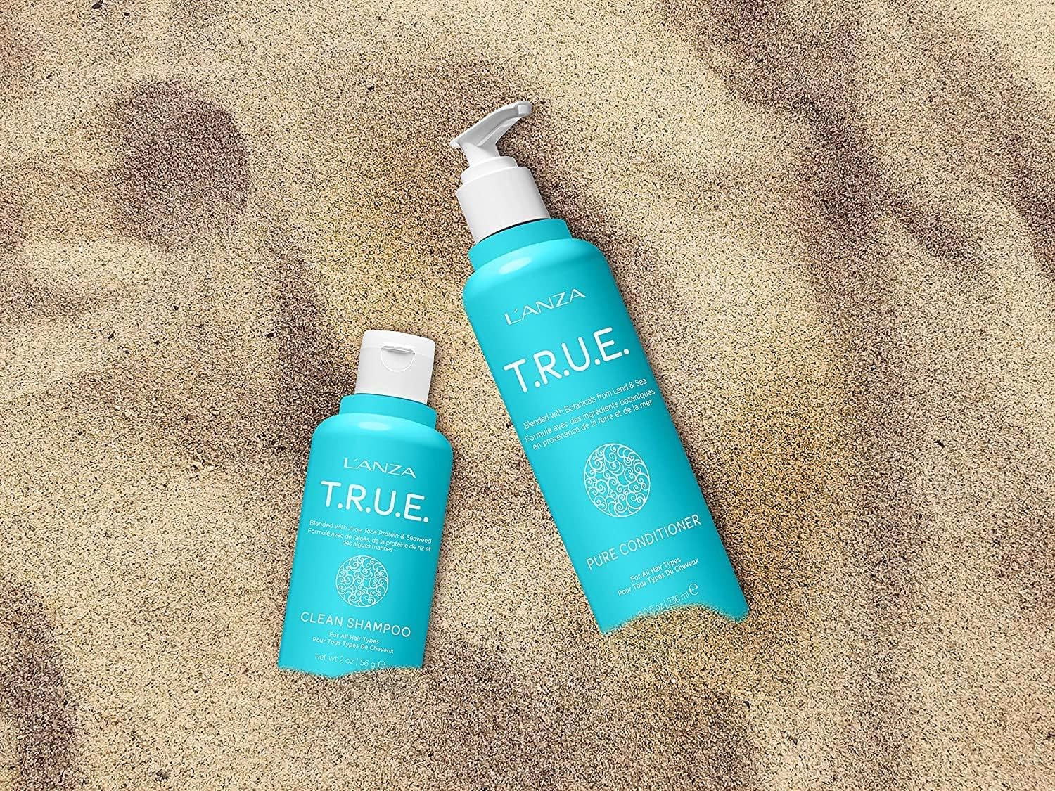 L'ANZA T.R.U.E. Duo Hair Kit, Clean Shampoo & Pure Conditioner, Anti Frizz, Fragrance & Paraben Free, Vegan & Cruelty Free Shampoo and Conditioner Set, Luxury Hair Care Kit in a Gift Box (2/8 Fl Oz) - Image 6